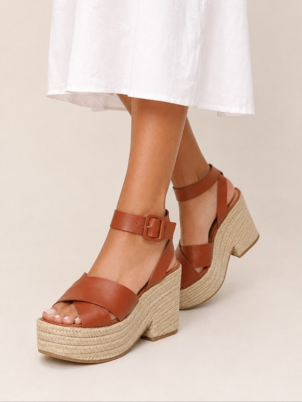 Alohas Lyla Chunky Espadrille Platform Sandals Size 7